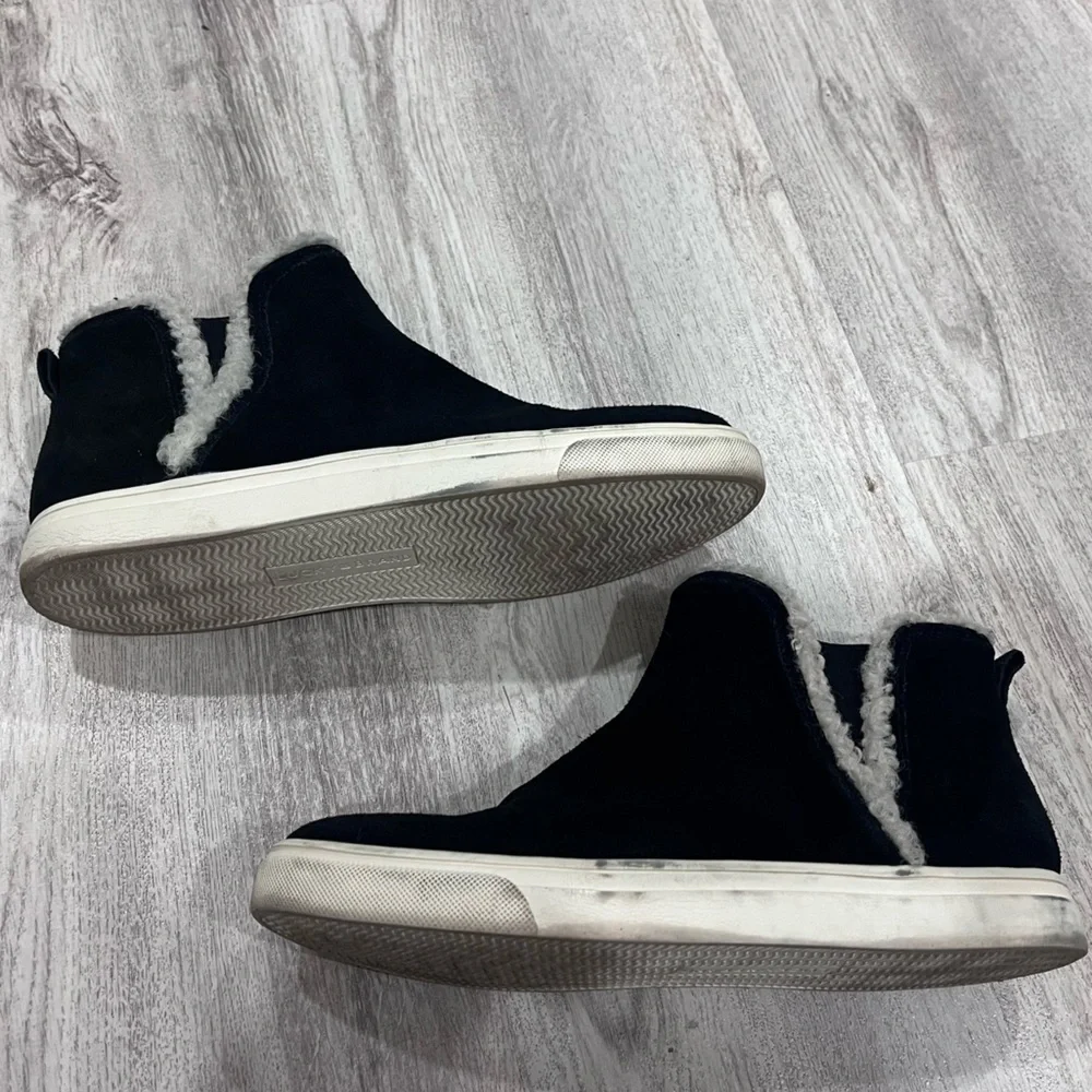 Lucky Brand black suede bootie sneakers  9.5